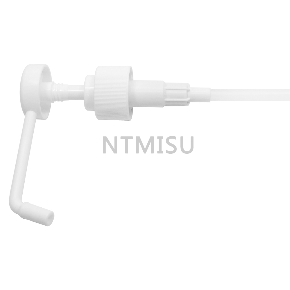 تصنيع احترافي 28 410 مضخة غسول بلاستيكية لولبية بيضاء مع فوهة طويلة