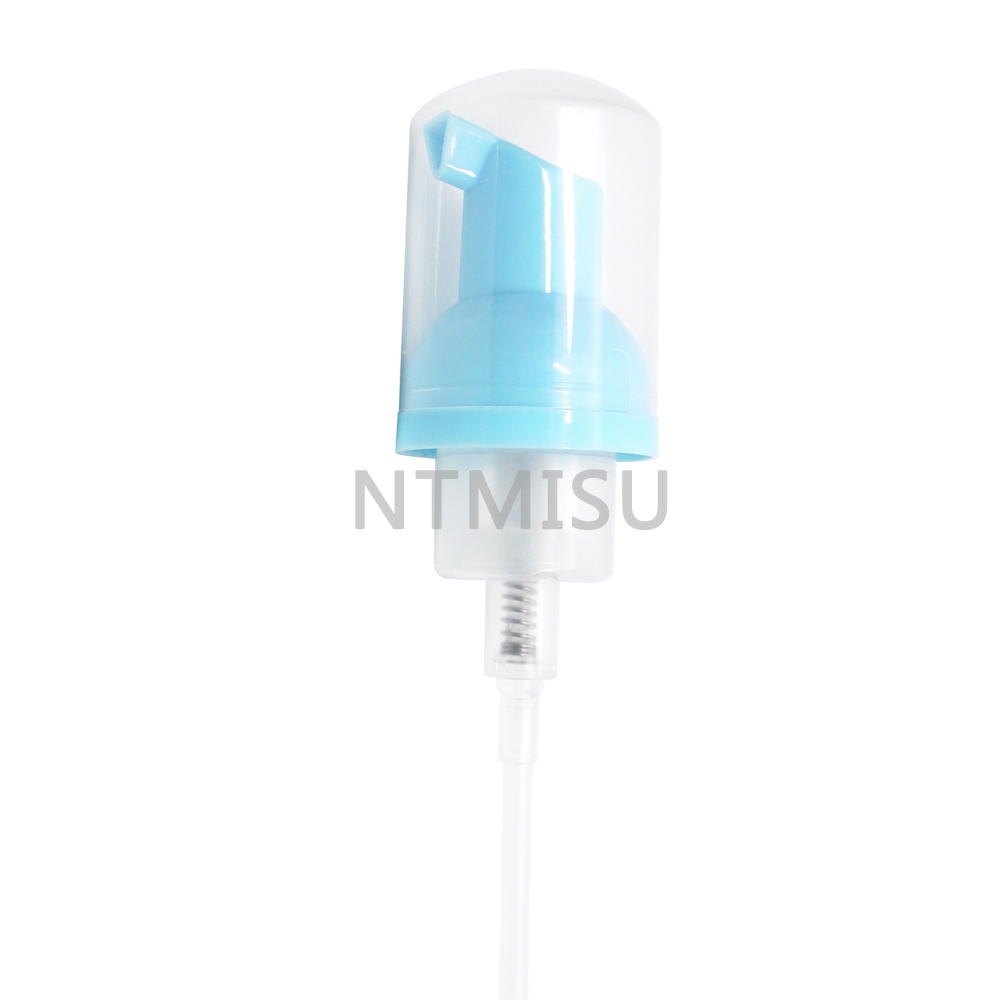 مضخة رغوة الصابون السائل البلاستيكي الأزرق مقاس 33 ملم
