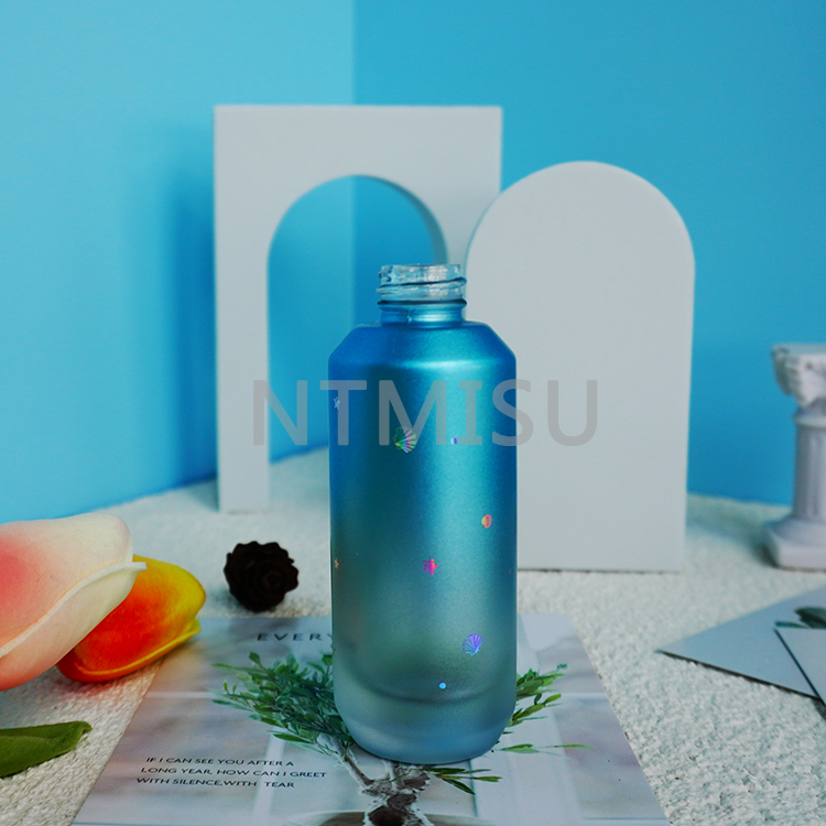 مجموعات زجاجات رذاذ رذاذ ناعم متدرج بلون أزرق بحري 30 مل للمنتجع الساحلي