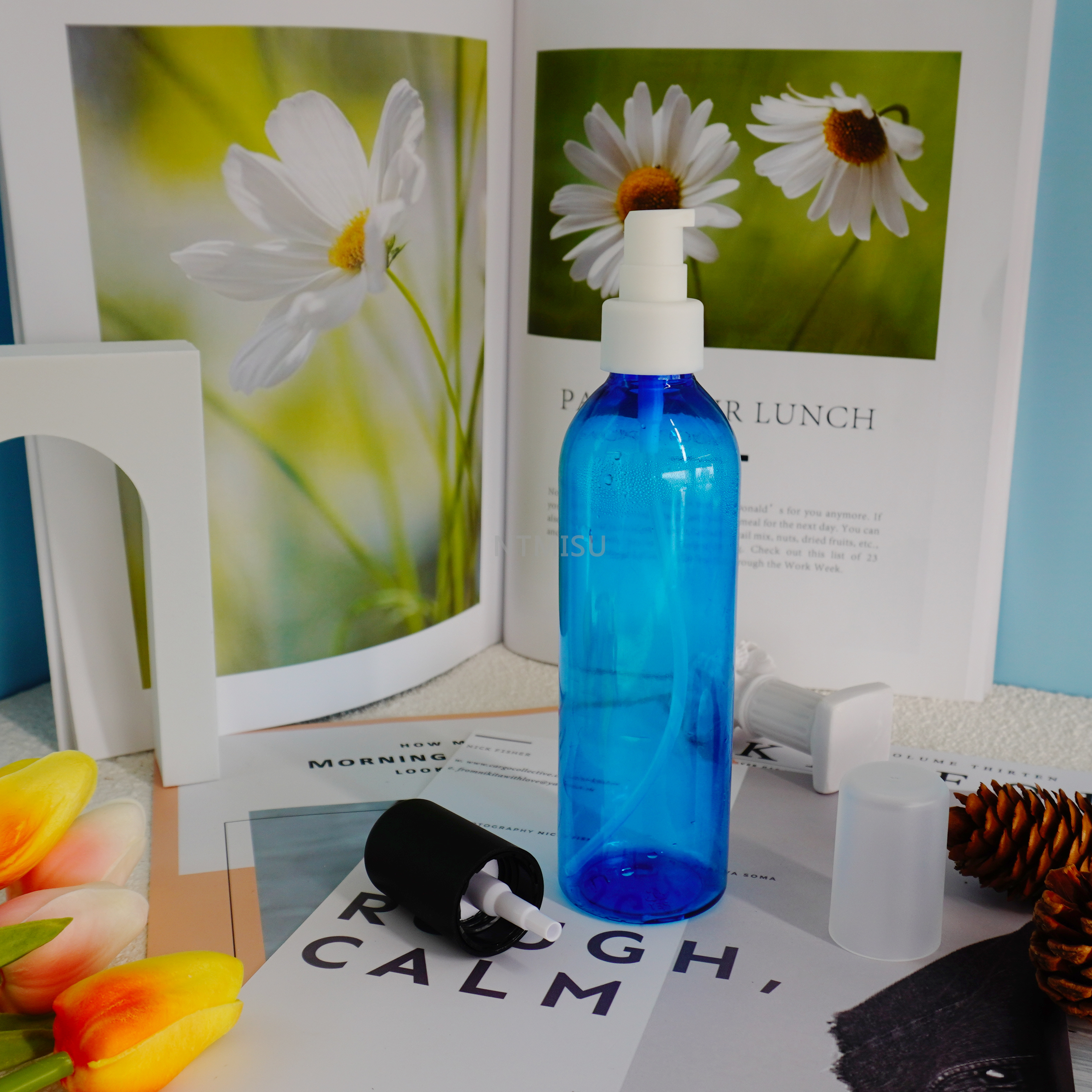 لون مخصص 24 400 مضخة كريم بلوري أبيض نقي مع غطاء علوي للزيوت العطرية