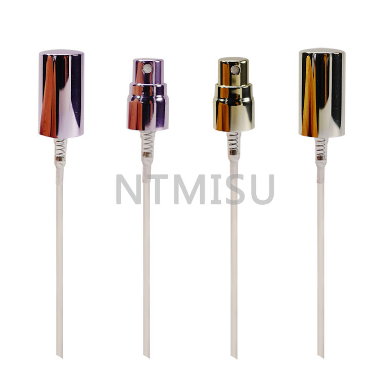 مضخة توزيع بخاخ عطر كولونيا من الألومنيوم الذهبي الوردي اللامع 12400 من المصنع مباشرة