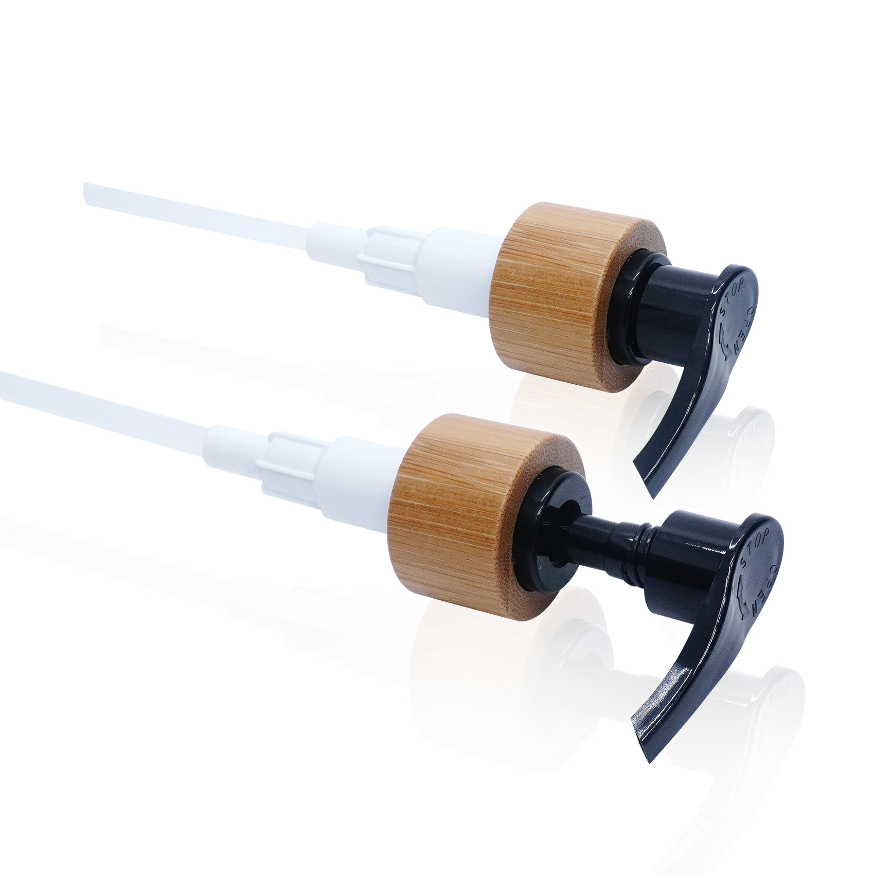 مضخة لوشن سوداء من الخيزران مقاس 24 ملم