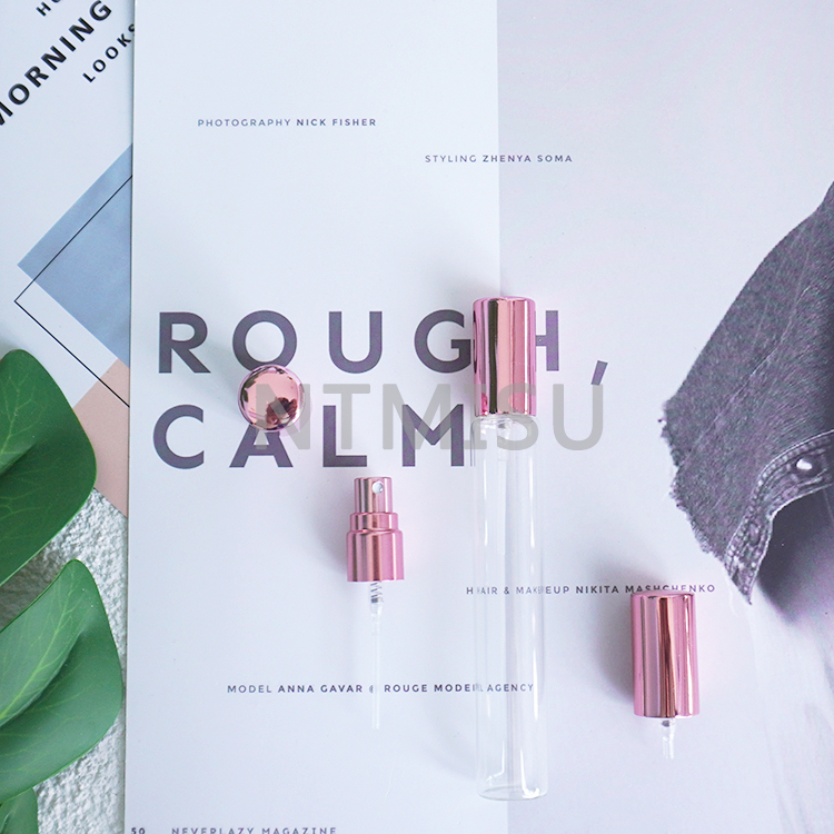 تصنيع احترافي 13 415 مضخة توزيع بخاخ عطر من الألومنيوم الوردي اللامع