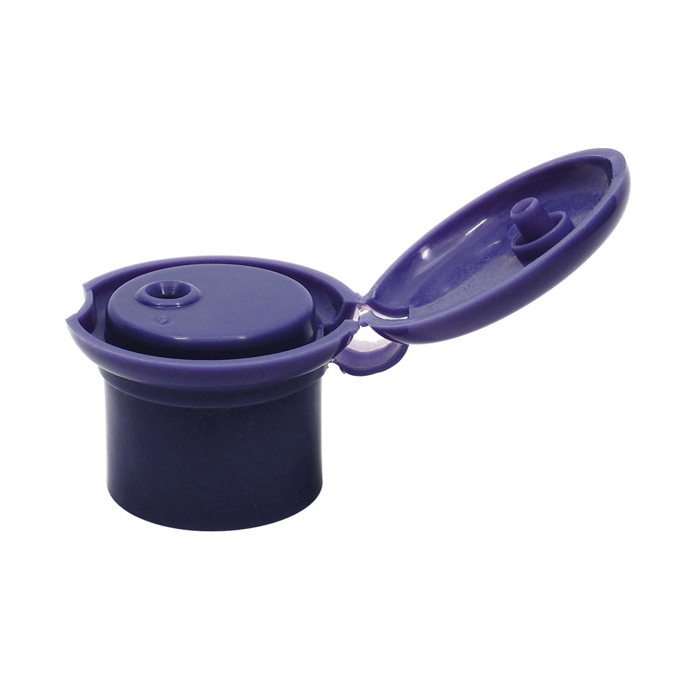 غطاء علوي فليب باللون الرمادي والأزرق مقاس 24 مم للزجاجة