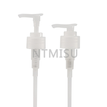 موزع مضخة سائل شفاف عديم اللون، مضخة غسول طبيعي أبيض لتوزيع الشامبو