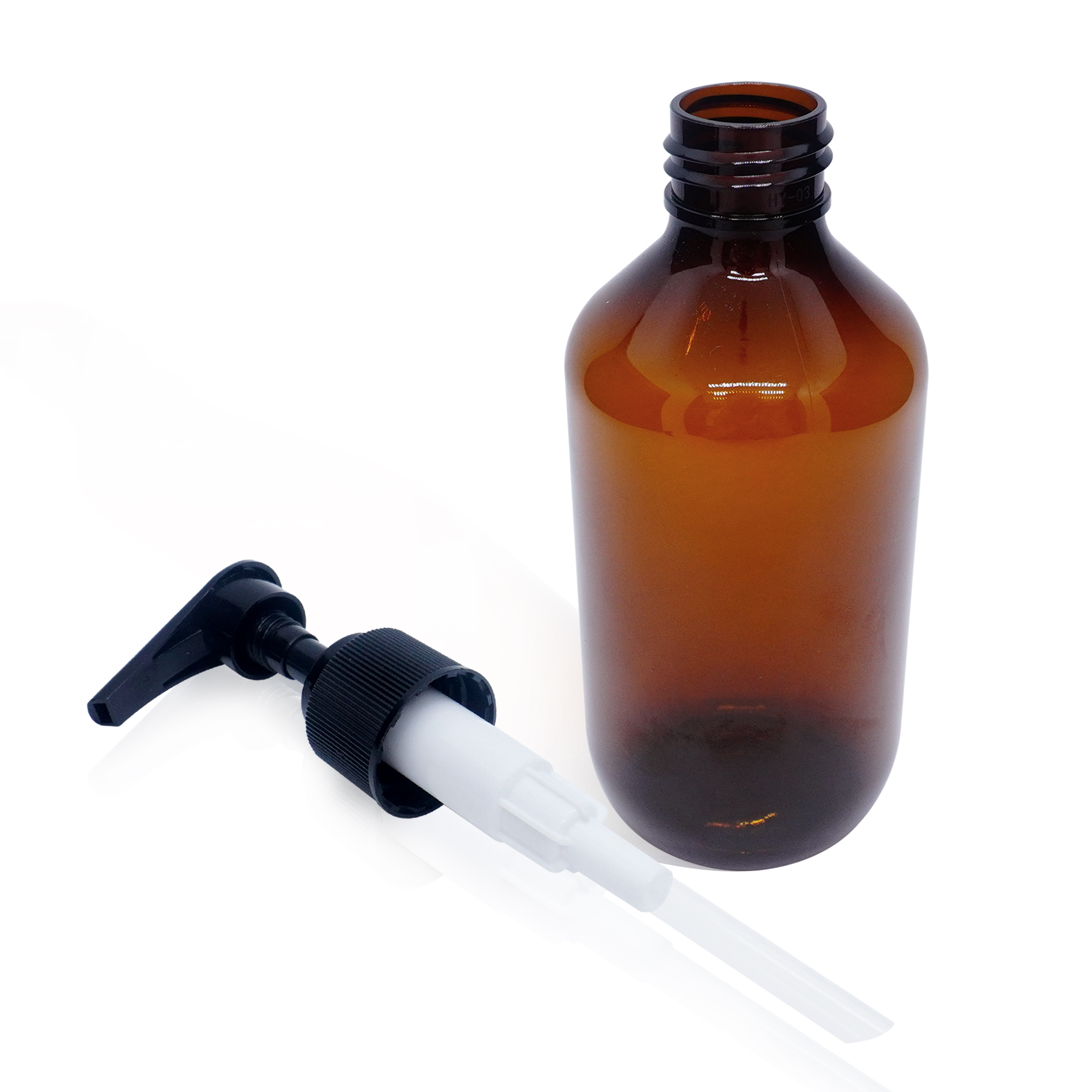 زجاجة مضخة محلول العنبر البلاستيكية PET سعة 200 مل