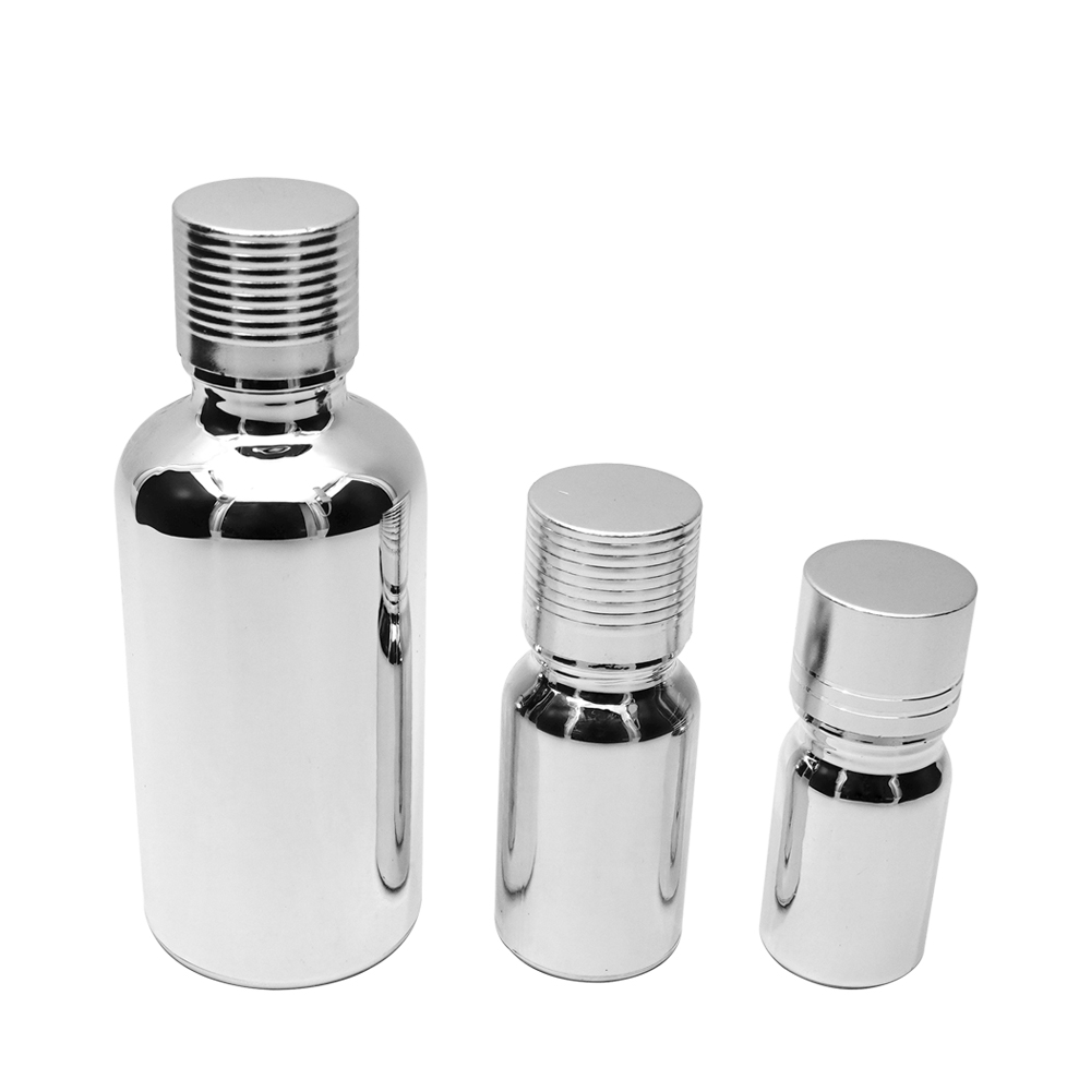 5 مل 10 مل 50 مل زجاجة زجاجية فضية للزيت العطري