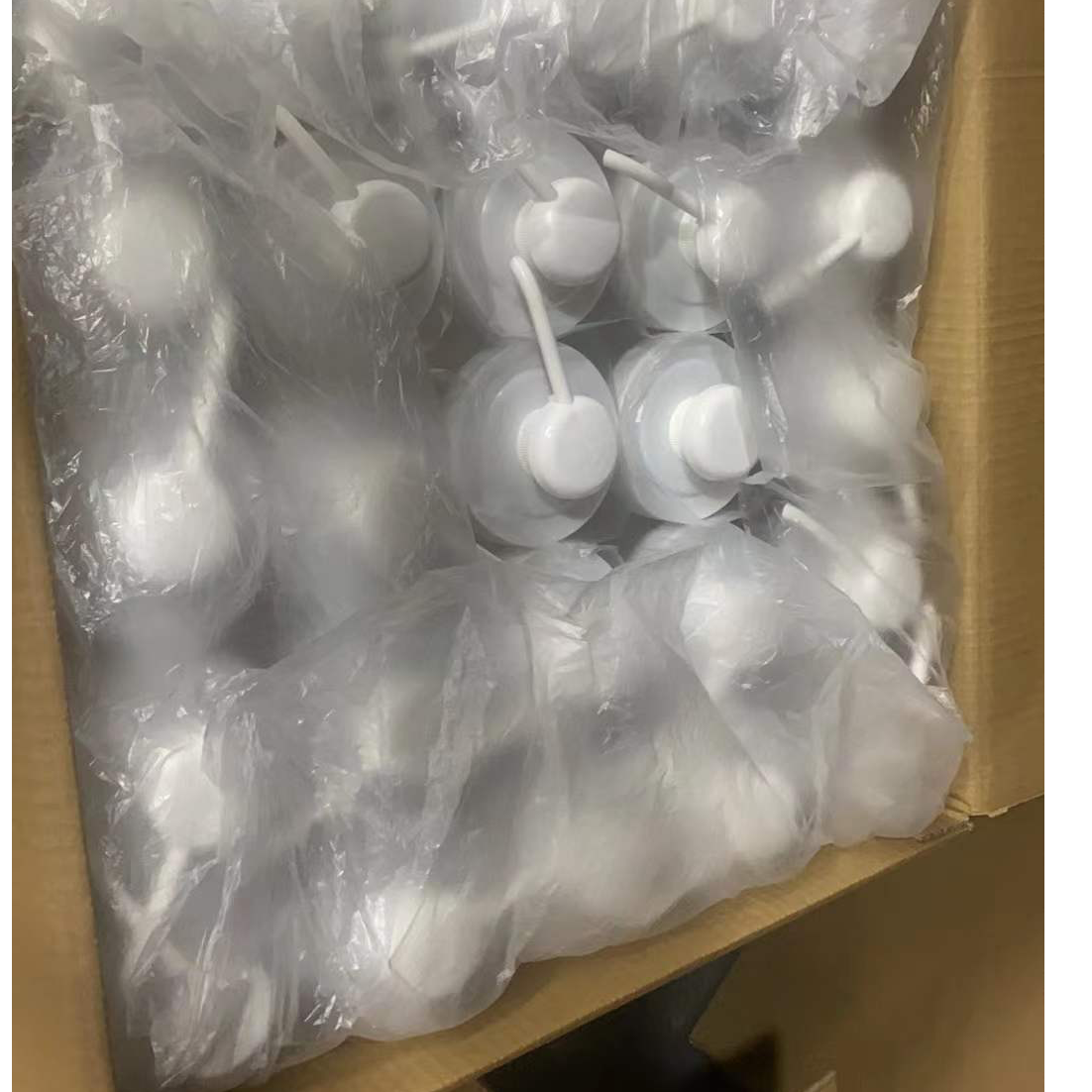 موزع مضخة صلصة بلاستيكية لزجة مع زجاجة حاوية بلاستيكية سعة 16.6 أونصة سعة 500 مل