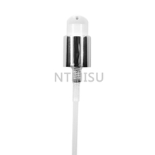 18 415 مضخة مصل ألومنيوم فضية لامعة مع زجاجة زجاجية