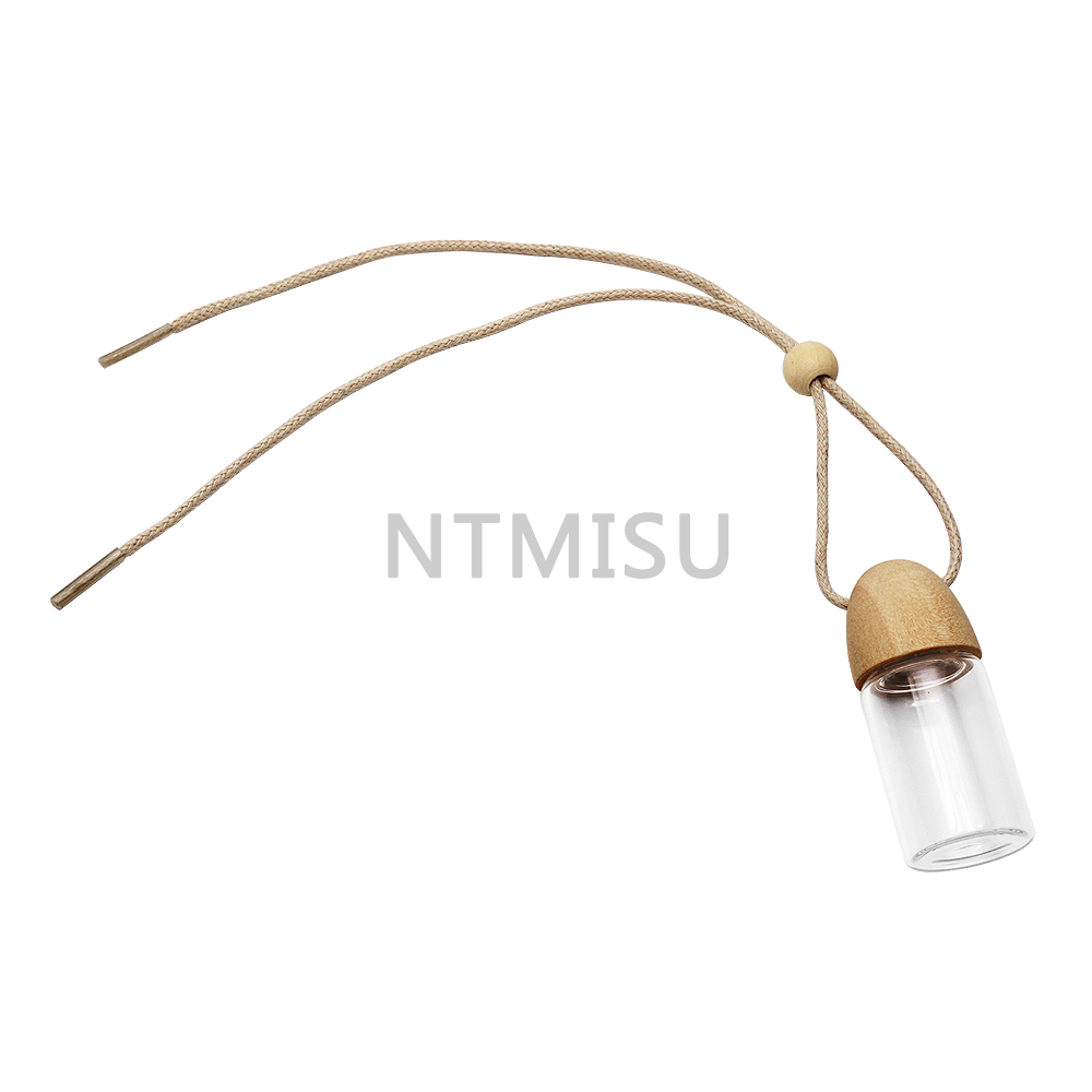 زجاجة عطر فارغة سعة 7 مل مع غطاء خشبي