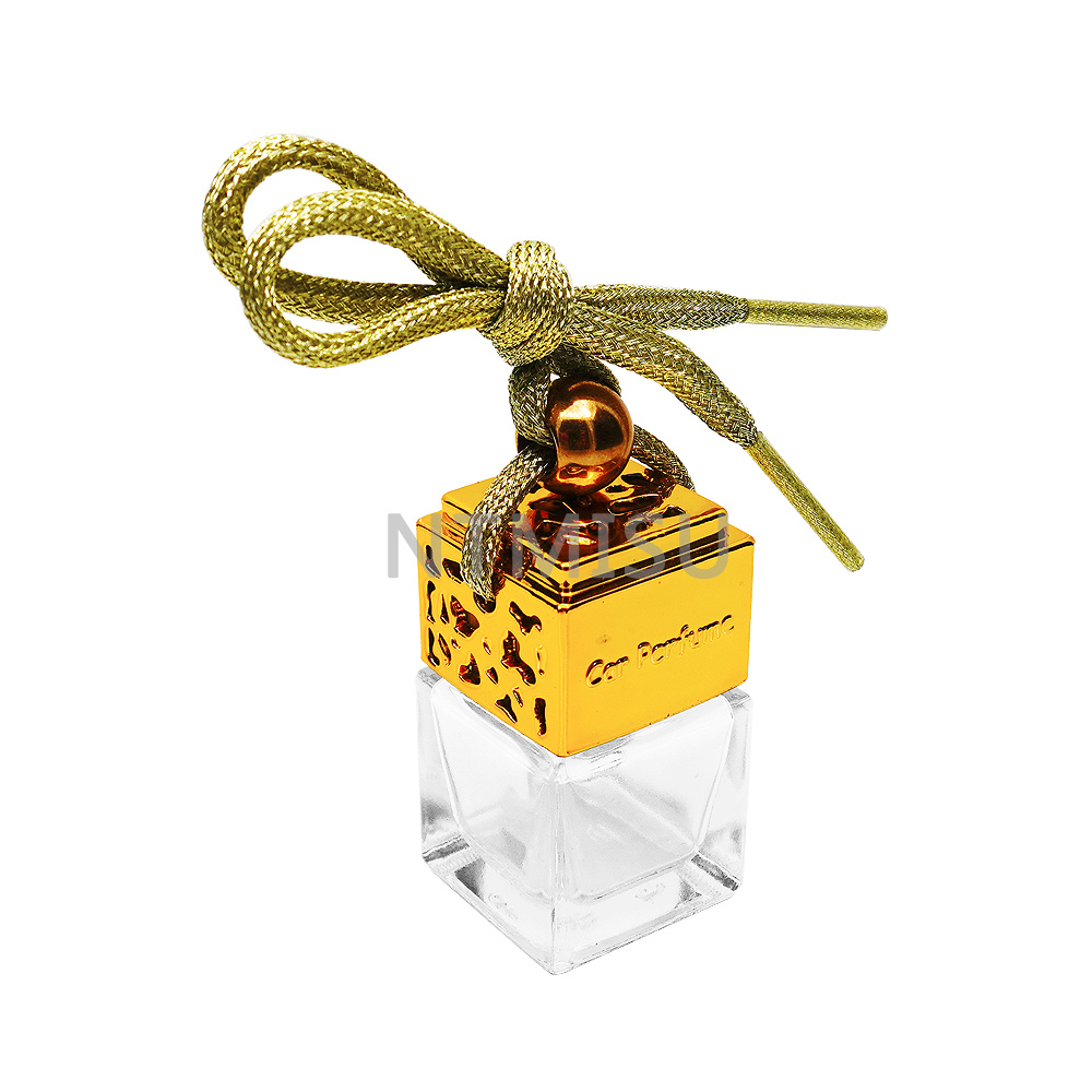 زجاجة عطر زجاجية بتصميم جديد سعة 8 مل مع غطاء من الخشب والألومنيوم اللامع