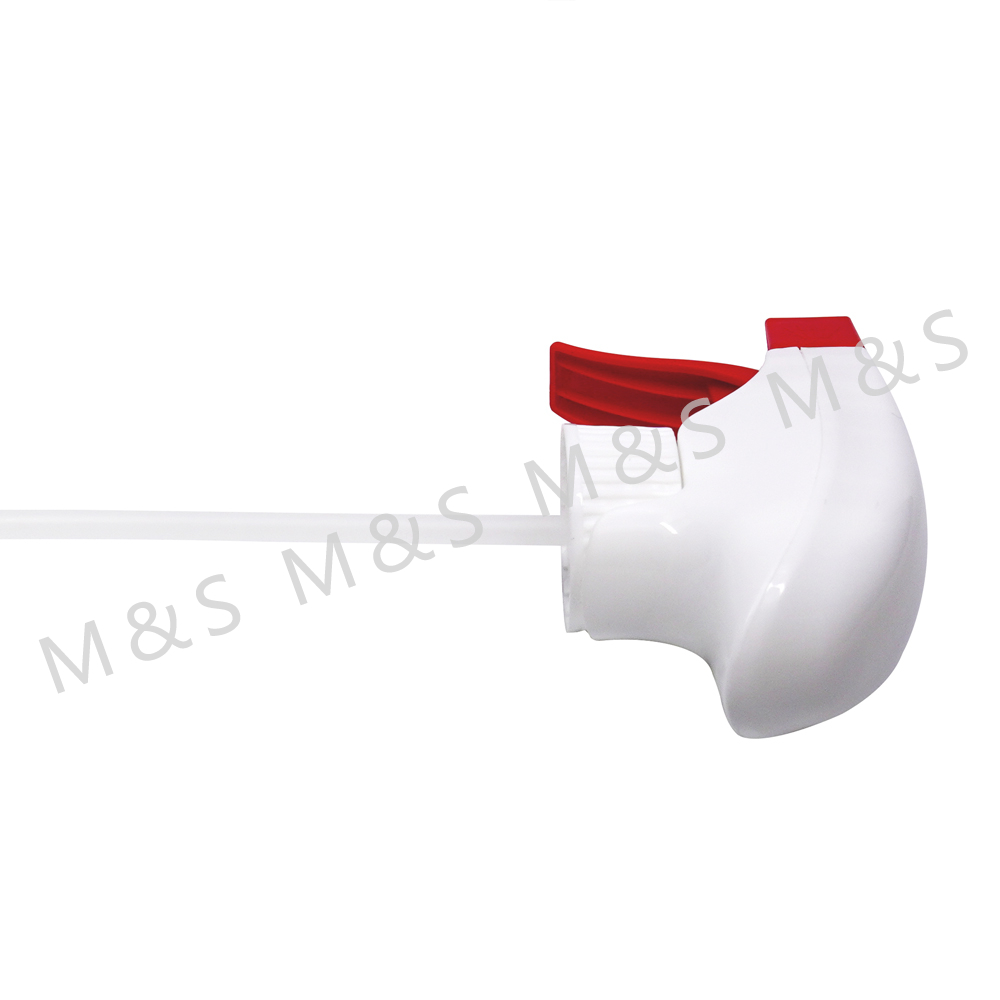 28 400 مضخة رش رغوية مربعة الشكل من البلاستيك المضلع باللونين الأبيض والأحمر 