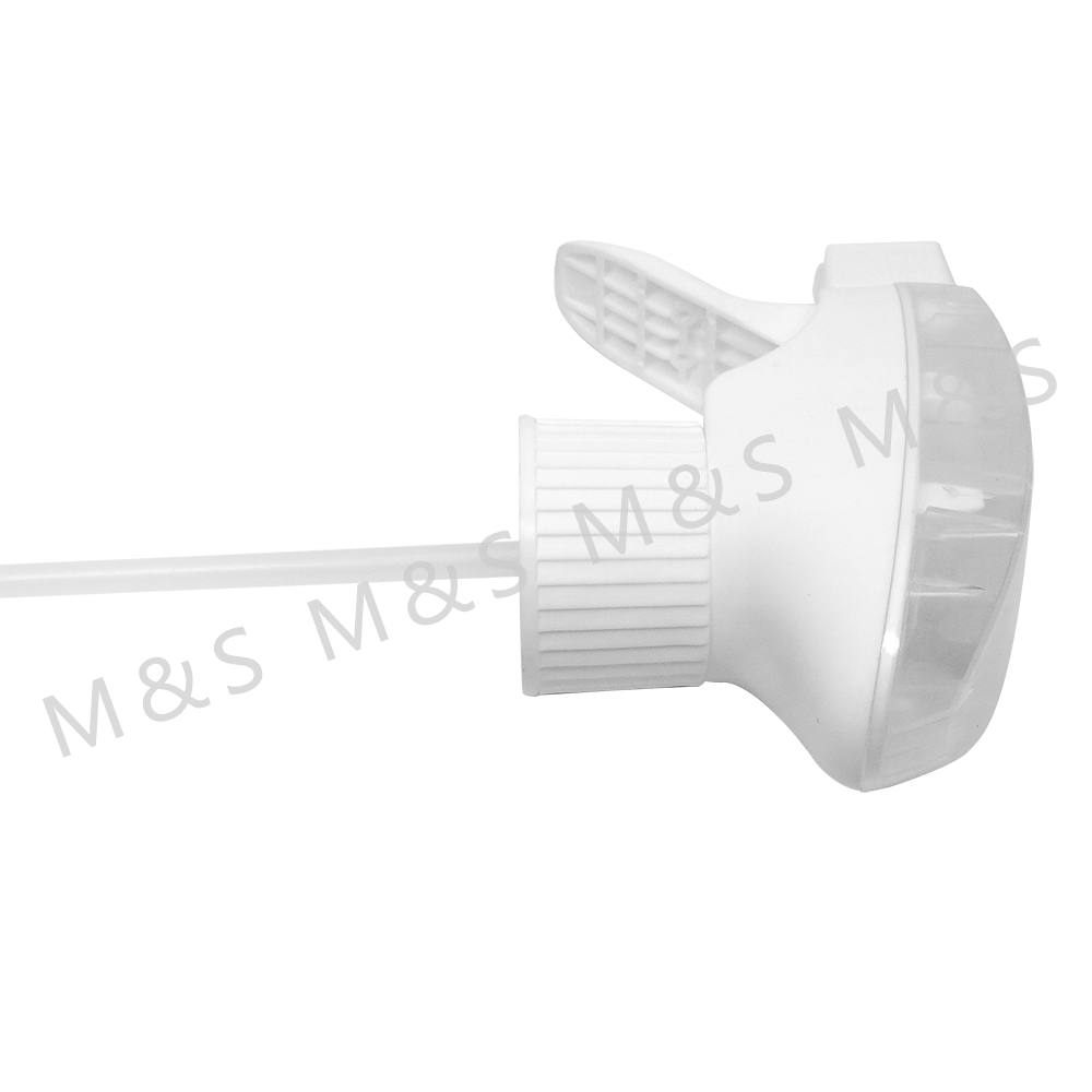 28 410 بخاخة يدوية من البلاستيك المضلع الشفاف باللون الأبيض