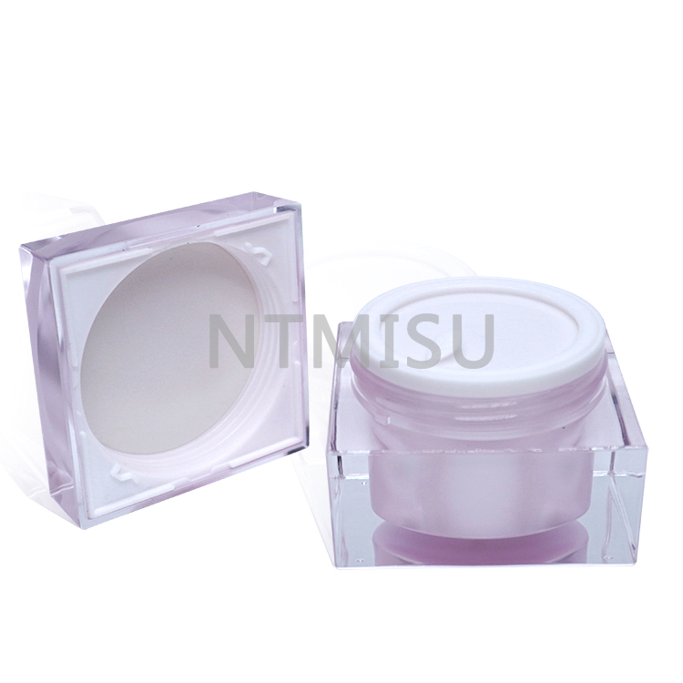 الاكريليك الوردي جرة بلاستيكية مربعة بالجملة