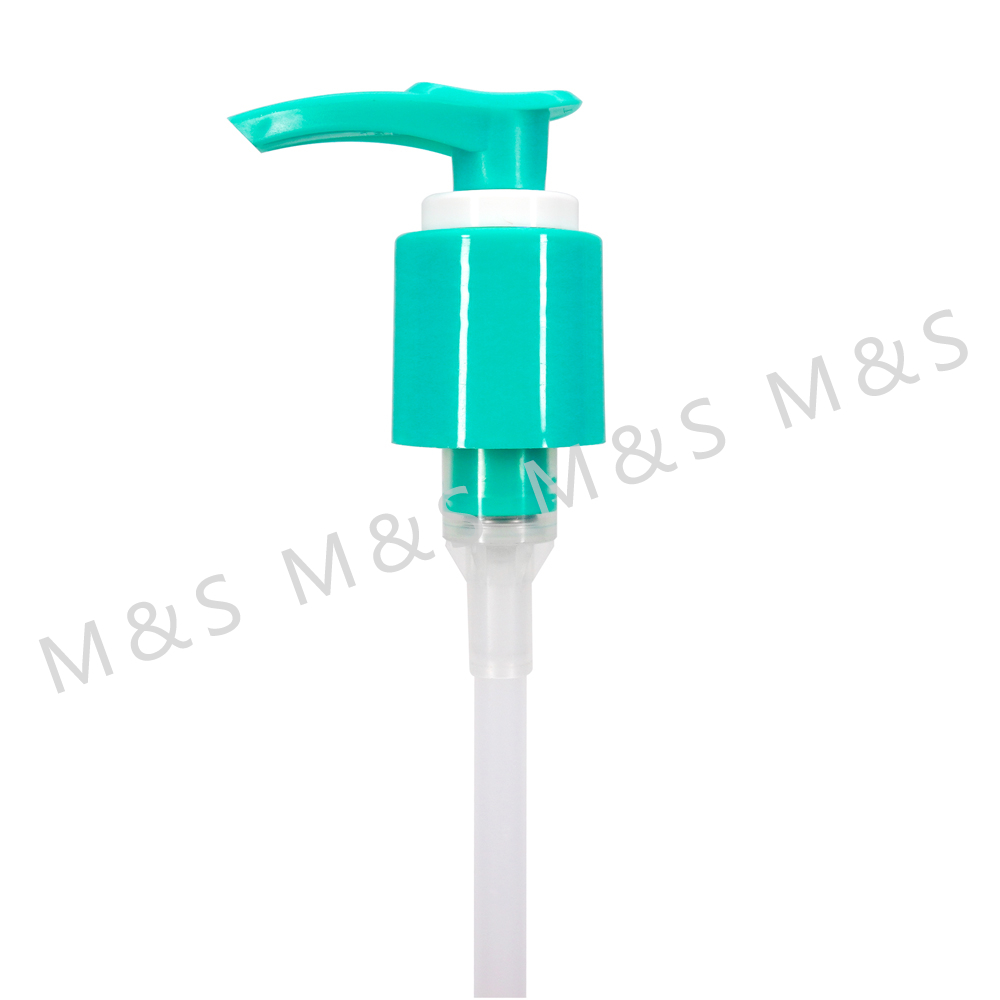 24 415 مضخة محلول بلاستيكية ناعمة خضراء لزجاجة الشامبو