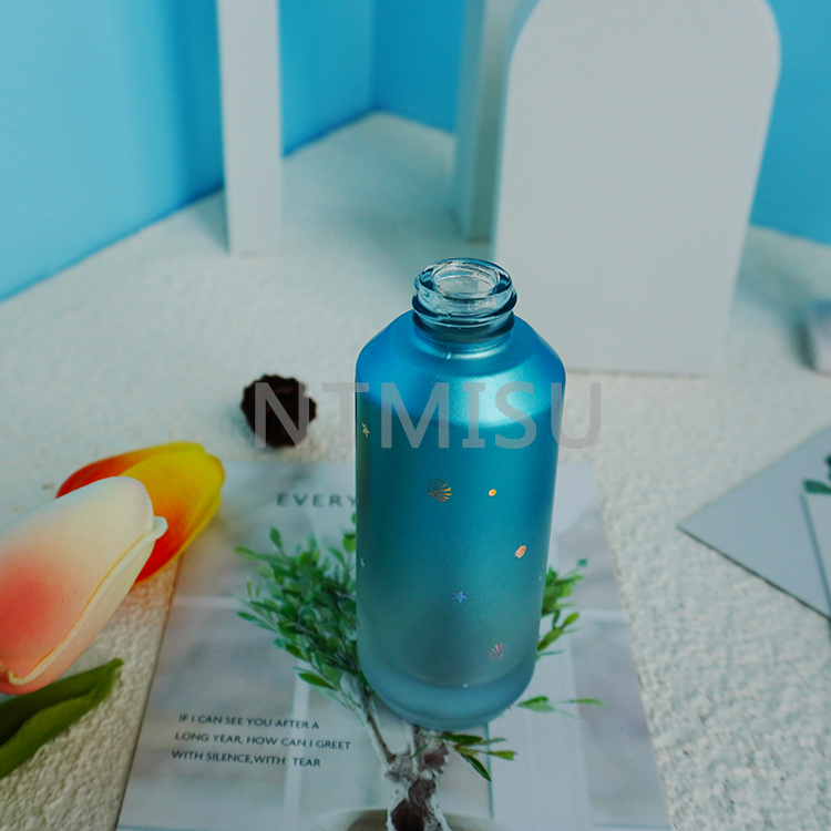 مجموعات زجاجات رذاذ رذاذ ناعم متدرج بلون أزرق بحري 30 مل للمنتجع الساحلي