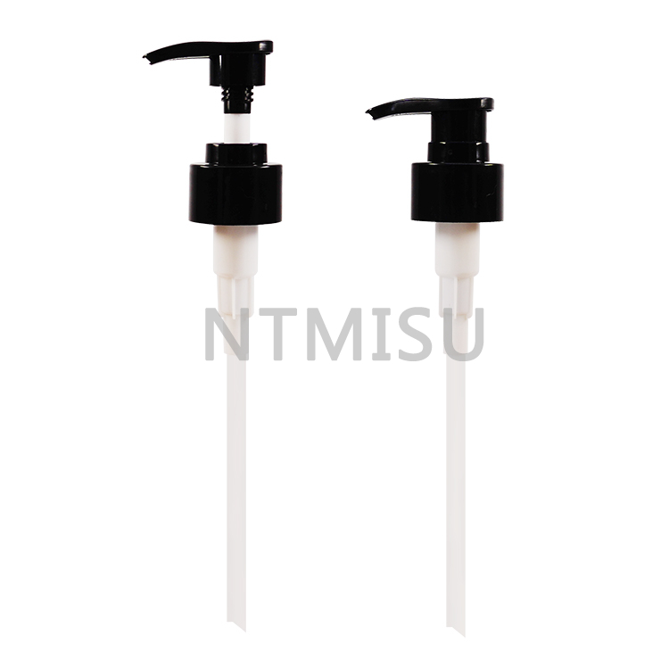 28 410 فوهة منحنية على الطراز الكلاسيكي مضخة غسول سوداء لامعة لتوزيع السائل