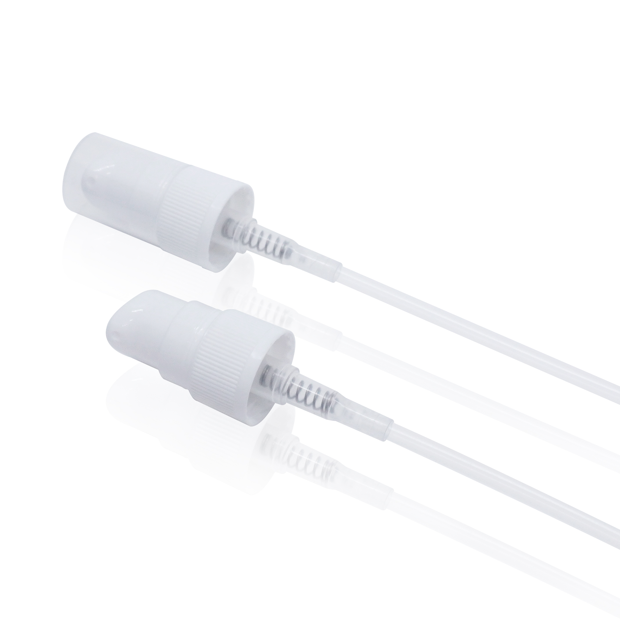 18 410 مضخة كريم مضلعة من البلاستيك الأبيض