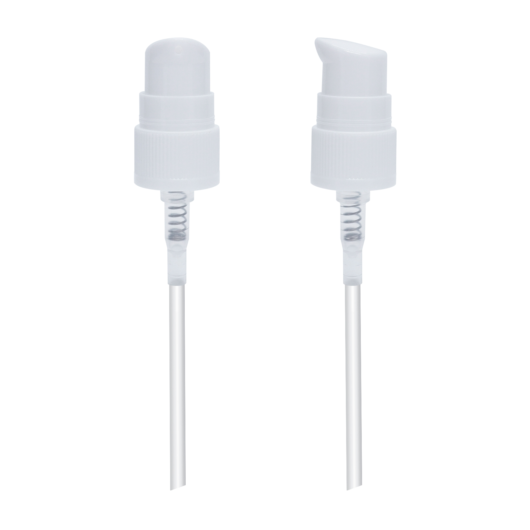 18 410 مضخة كريم مضلعة من البلاستيك الأبيض