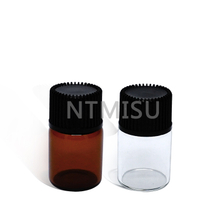 زجاجة عينة زجاجية صغيرة من العنبر