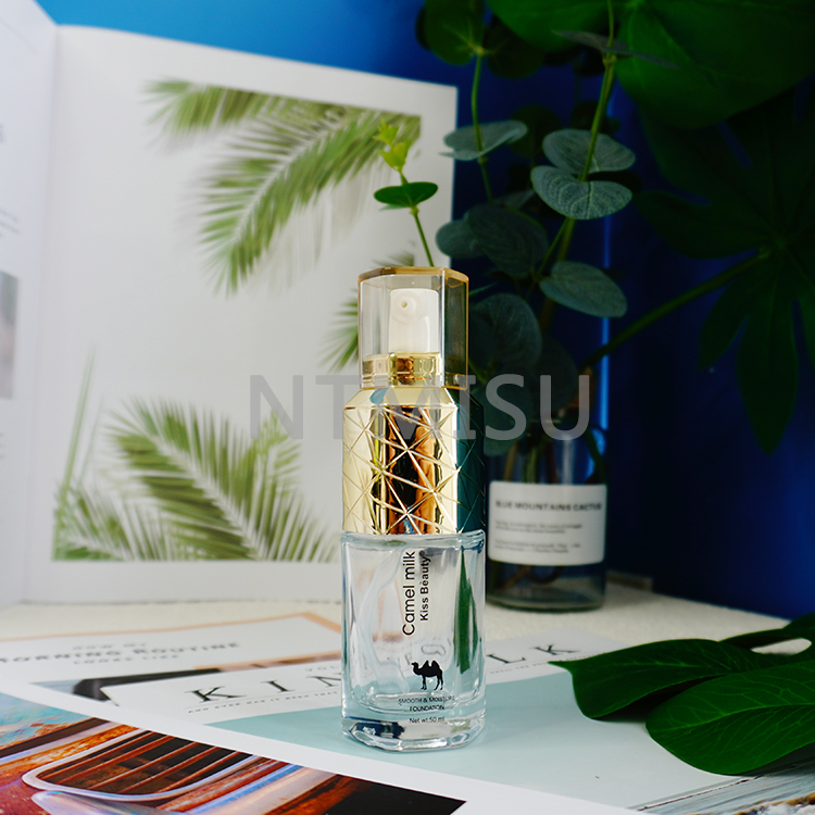 سعر جيد مجموعات زجاجات الجوهر الذهبي اللامع بنمط الماس 60 مل