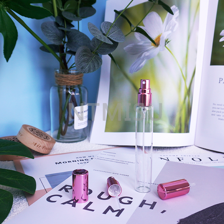 تصنيع احترافي 13 415 مضخة توزيع بخاخ عطر من الألومنيوم الوردي اللامع