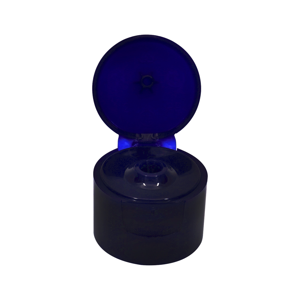 20mm الأزرق الداكن البلاستيك السلس جولة المسمار الوجه الغطاء العلوي