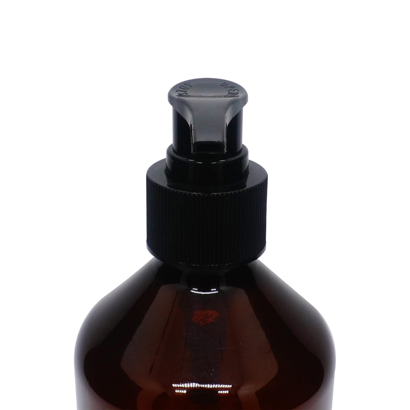 400 مل زجاجة مستحضرات التجميل البلاستيكية زجاجة العنبر PET مع مضخة