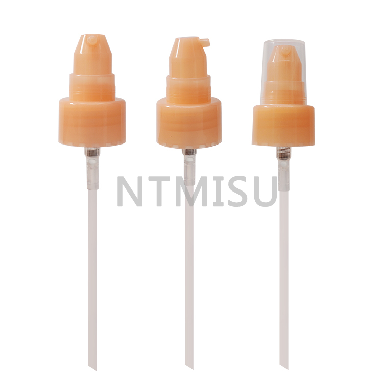 مضخة معالجة مستحضرات التجميل البلاستيكية باللون الوردي 24 ملم