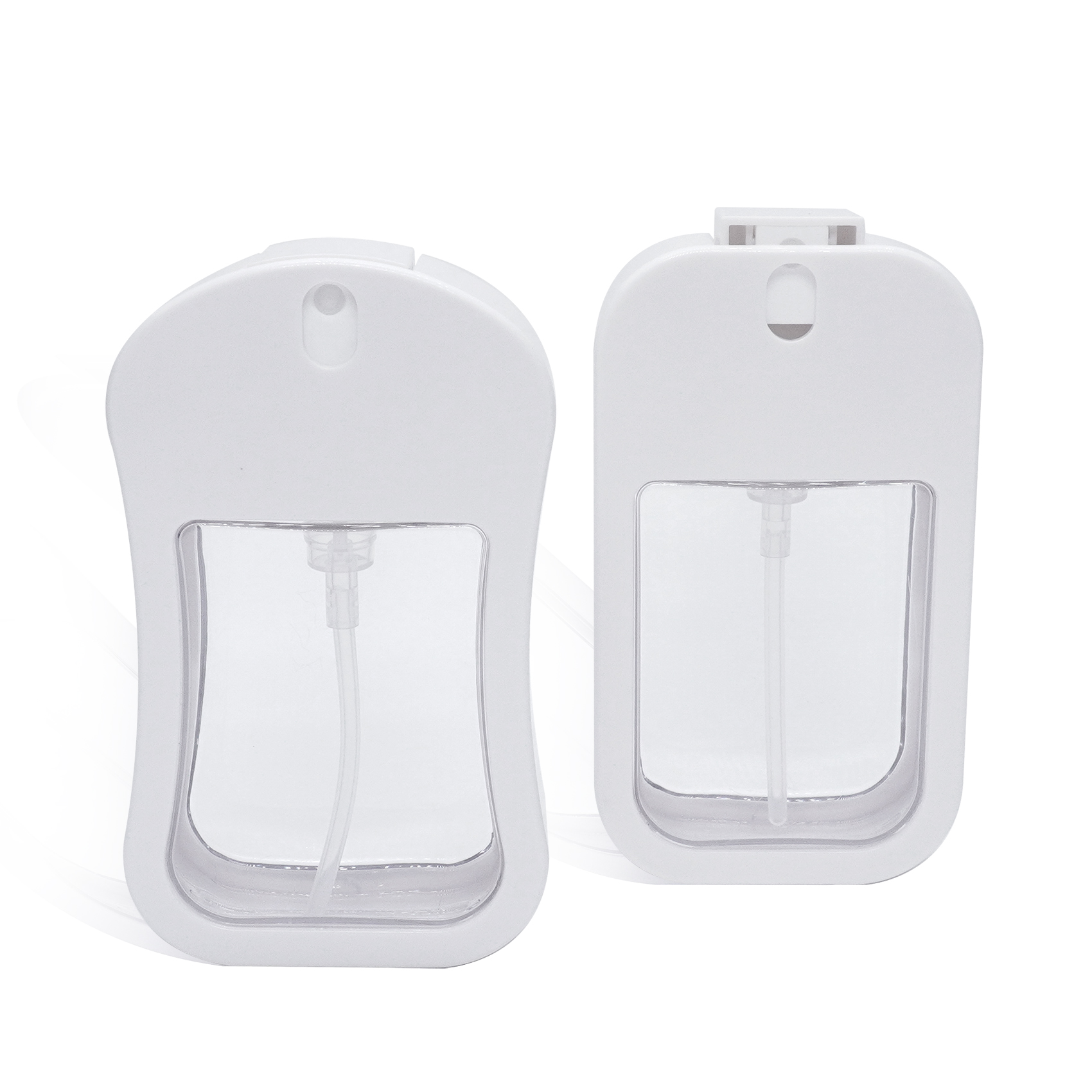 50 مللي زجاجة رذاذ جيب مصنوعة حسب الطلب زجاجة عطر بطاقة الائتمان زجاجة رذاذ بلاستيكية فارغة