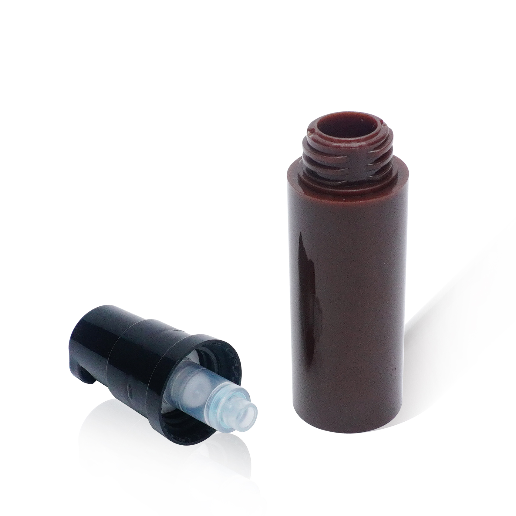 زجاجة كهرمان بدون هواء سعة 5 مل مع غطاء