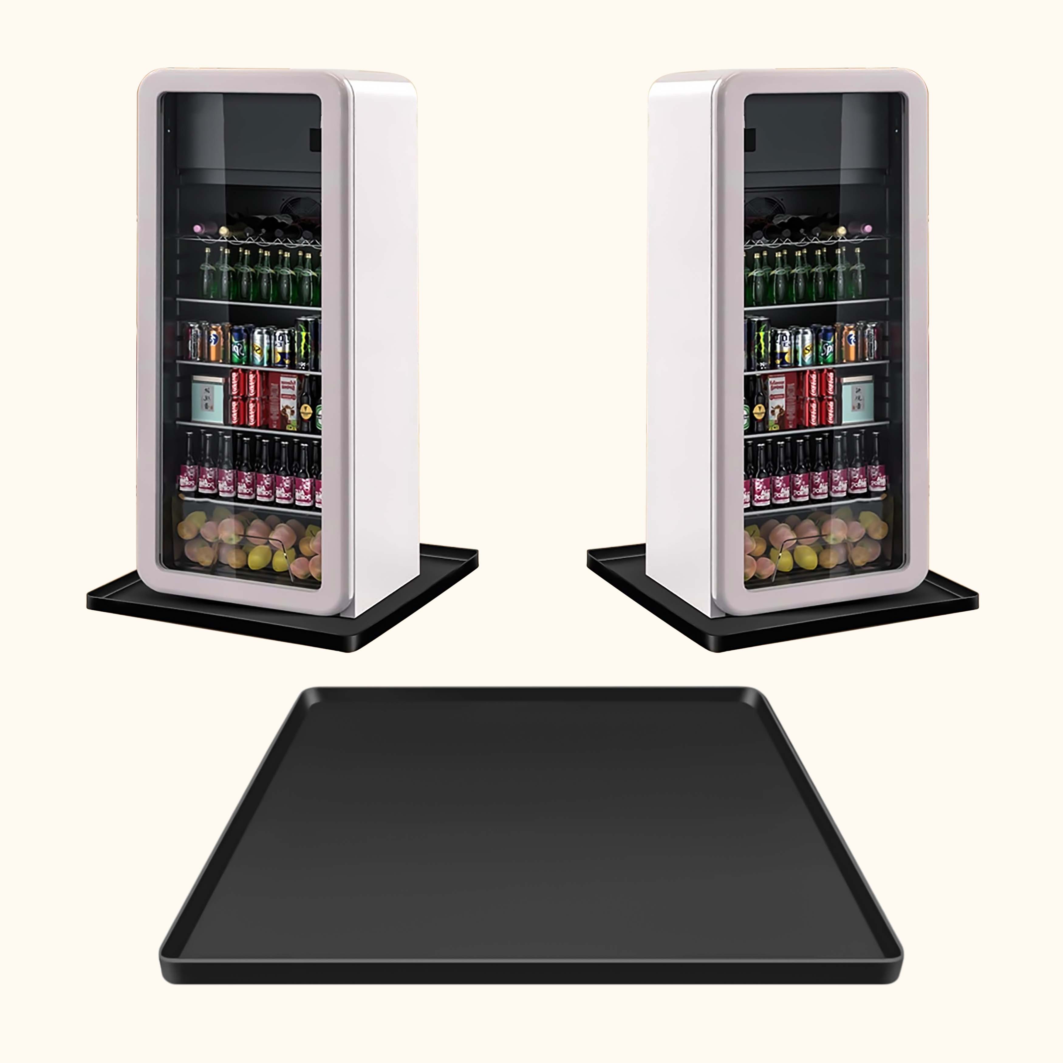 حصيرة ثلاجة سيليكون تمنع تسرب المياه باللون الأسود تحت الثلاجة حصيرة سيليكون للثلاجة الصغيرة