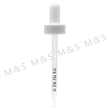 24 410 قطارة بلاستيكية بيضاء عليها مقياس