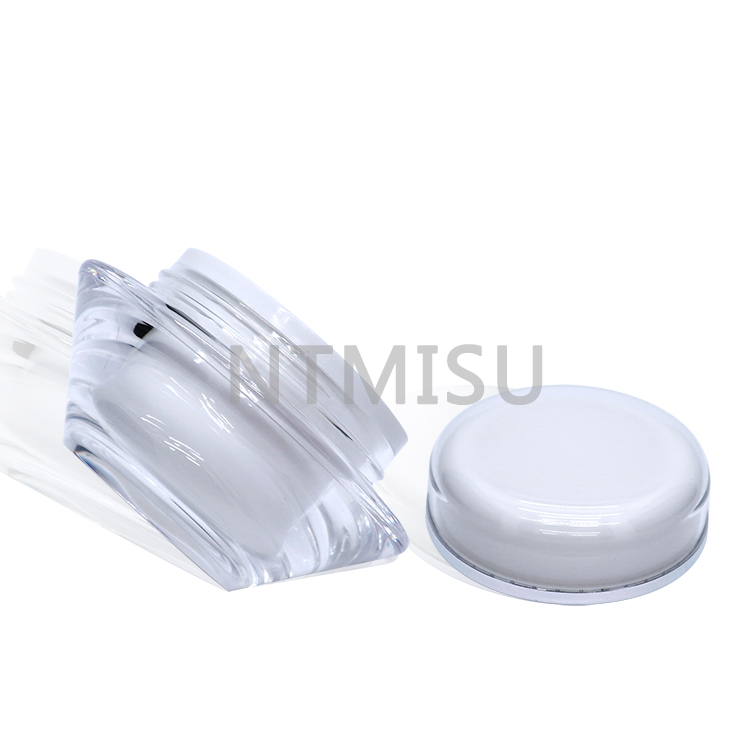 جرة كريم أكريليك 0.5 أونصة 1 أونصة ذات شكل زاوي