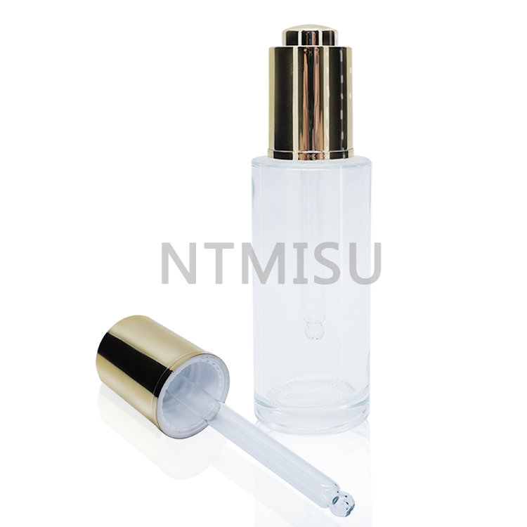 20 410 قطارة زيت سائلة من البلاستيك والألومنيوم الذهبي اللامع