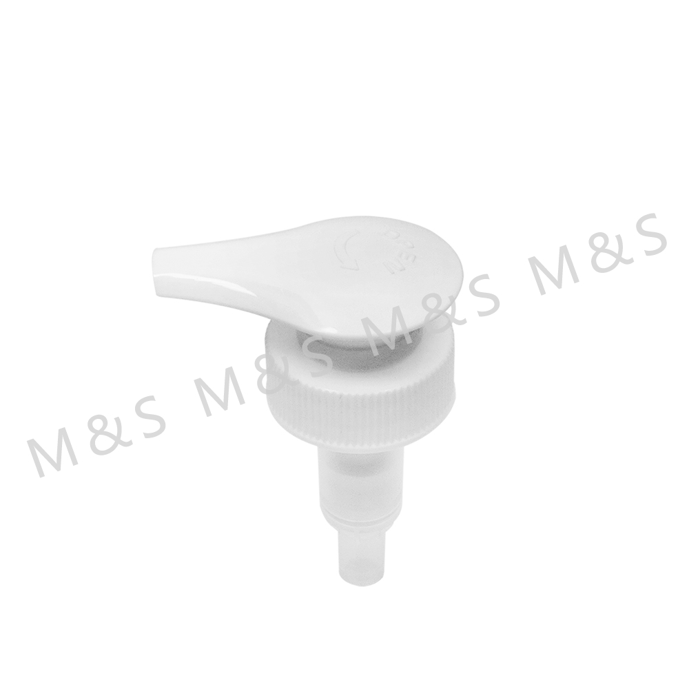 28 400 مضخة محلول لولبية بلاستيكية بيضاء بقفل لأعلى ولأسفل