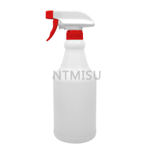 زجاجة صابون رذاذ PET بلاستيكية بيضاء فارغة سعة 750 مل مع بخاخة الزناد