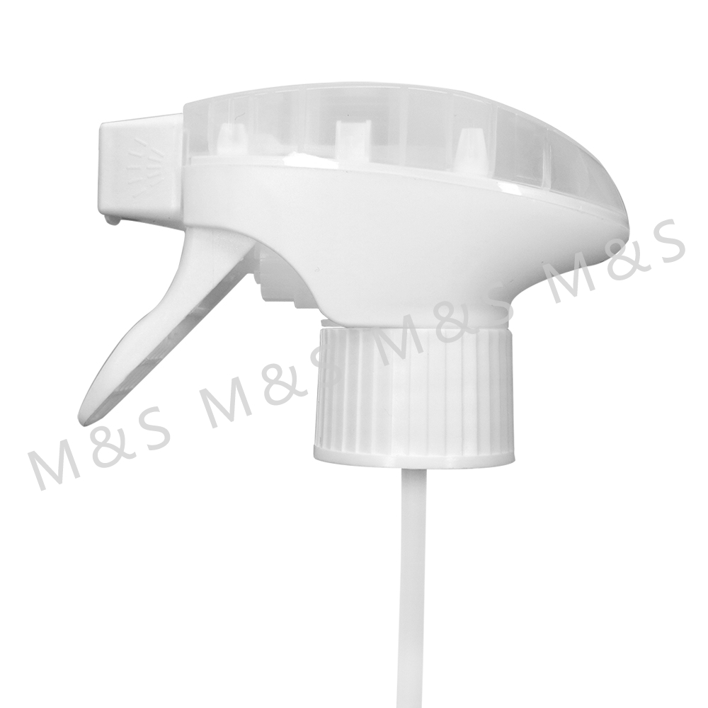 28 410 بخاخة يدوية من البلاستيك المضلع الشفاف باللون الأبيض