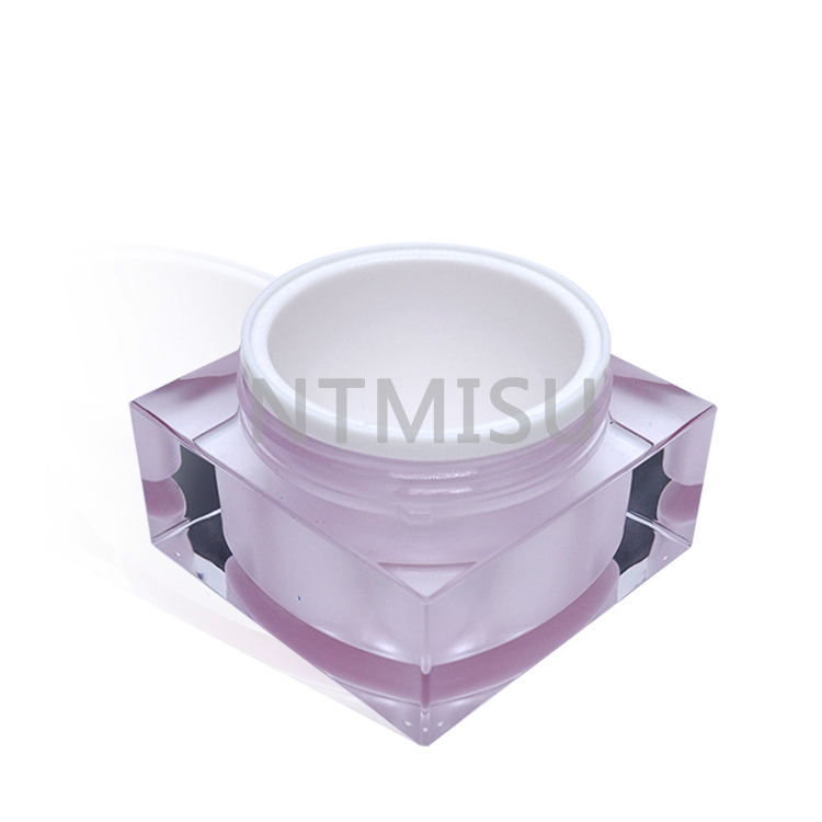 الاكريليك الوردي جرة بلاستيكية مربعة بالجملة