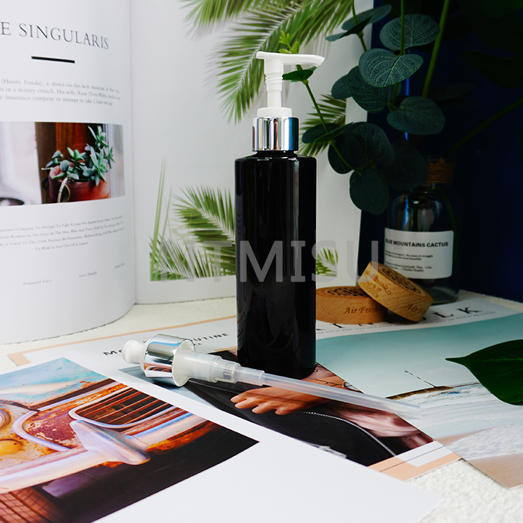 24 410 مضخة لوشن من الألومنيوم الأبيض والشفاف اللامع لغسل اليدين