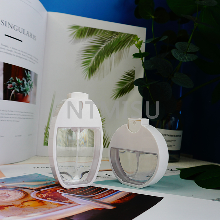 30 مل 40 مل بطاقة رذاذ زجاجة مستديرة البيضاوي ضباب رذاذ شفاف محمول تعبئة منفصلة