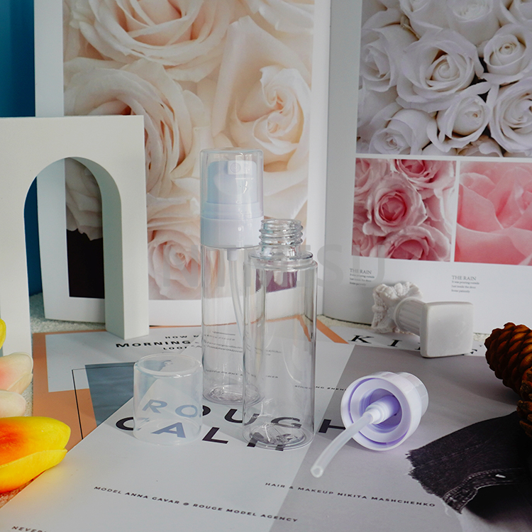 مجموعة زجاجات بخاخ رذاذ ناعمة من البلاستيك الطبيعي باللون الأبيض النقي سعة 60 مل