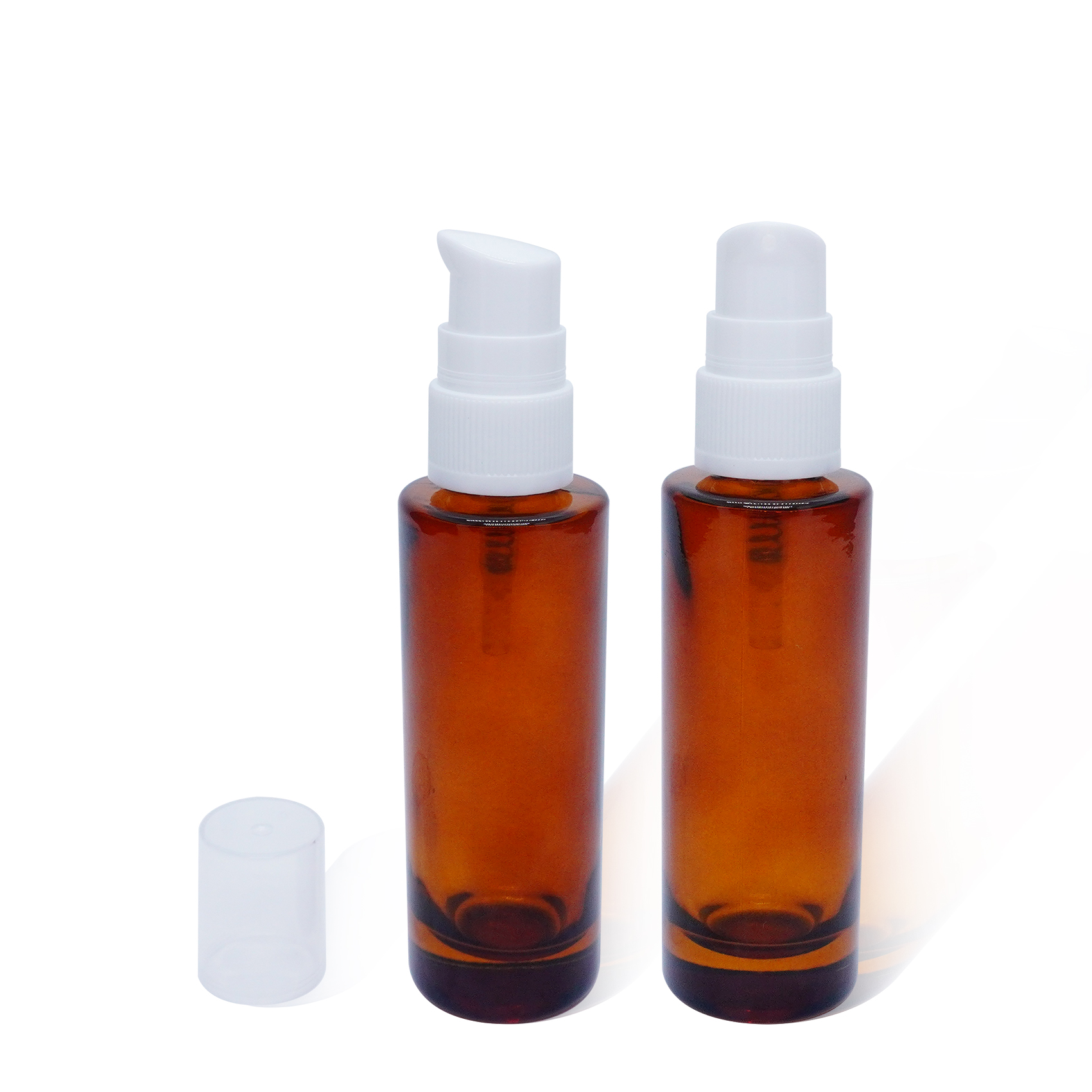 18 410 مضخة كريم مضلعة من البلاستيك الأبيض