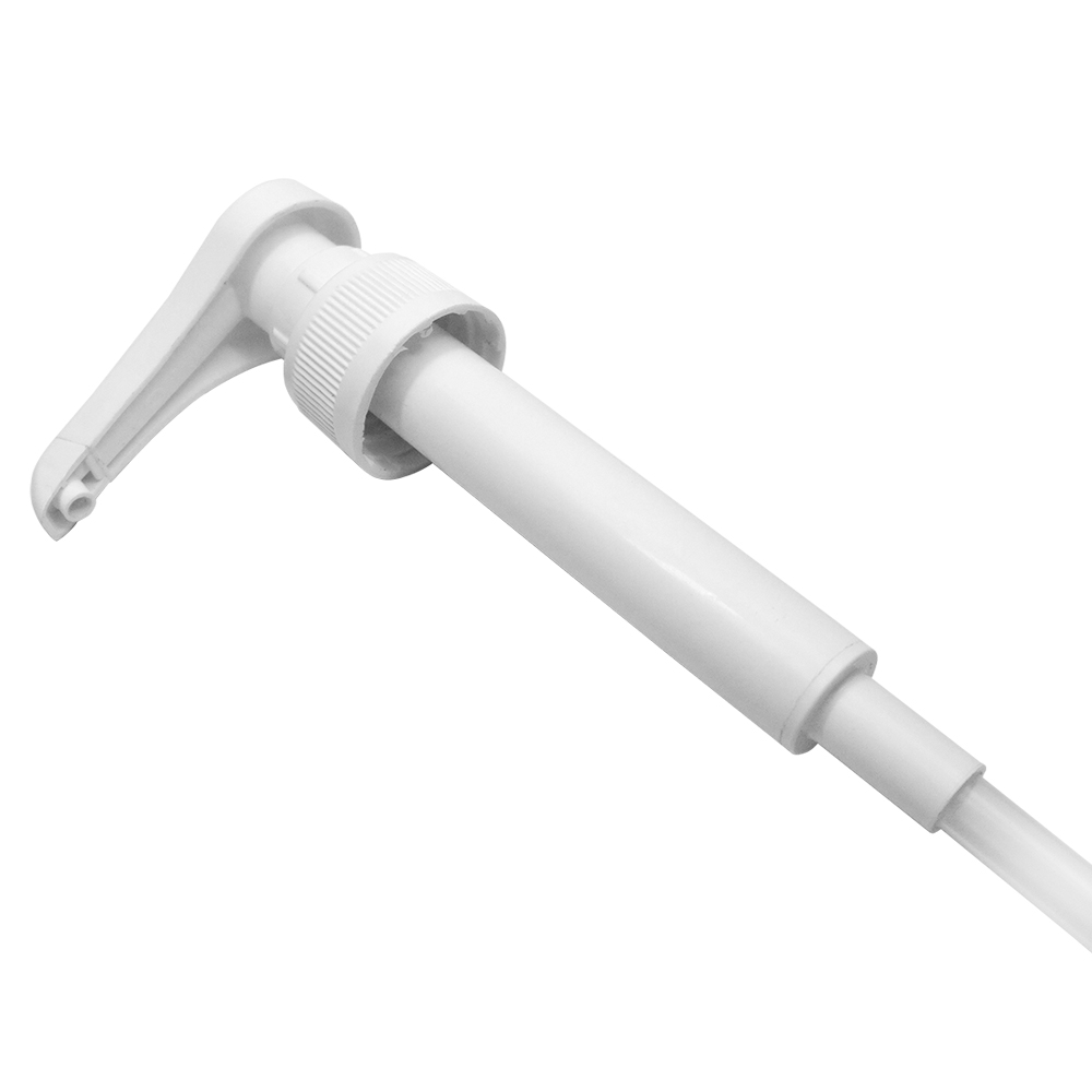 28 410 مضخة شراب بلاستيكية بيضاء لتوزيع الشوكولاتة