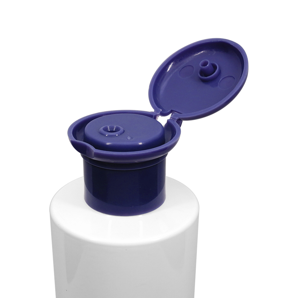 غطاء علوي فليب باللون الرمادي والأزرق مقاس 24 مم للزجاجة