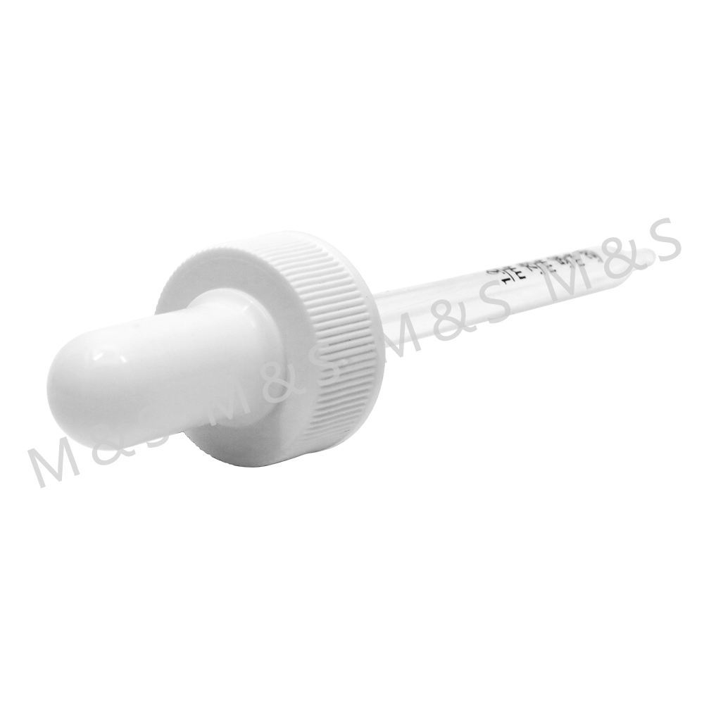 24 410 قطارة بلاستيكية بيضاء عليها مقياس