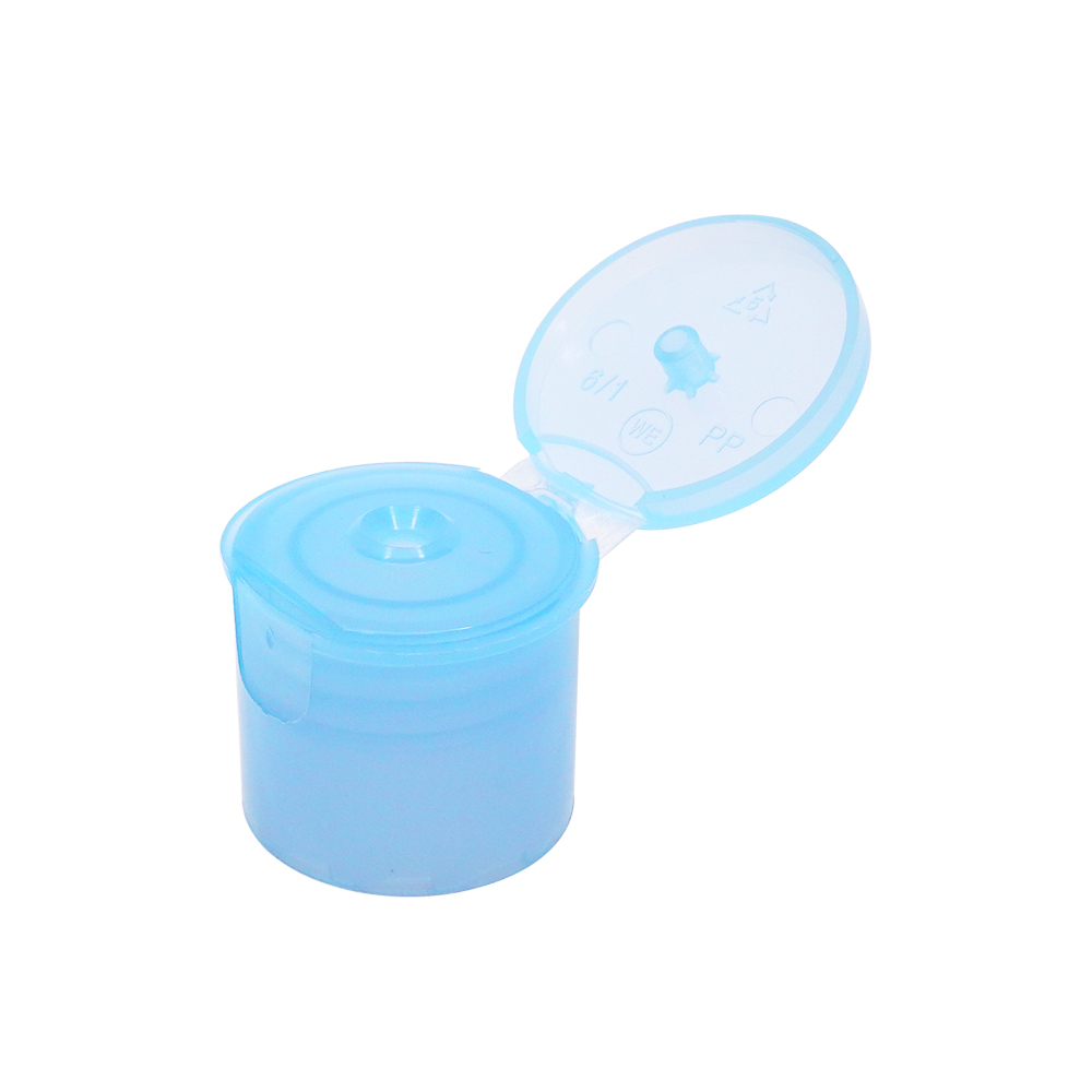 غطاء فليب أزرق شفاف مقاس 24 مم للزجاجة