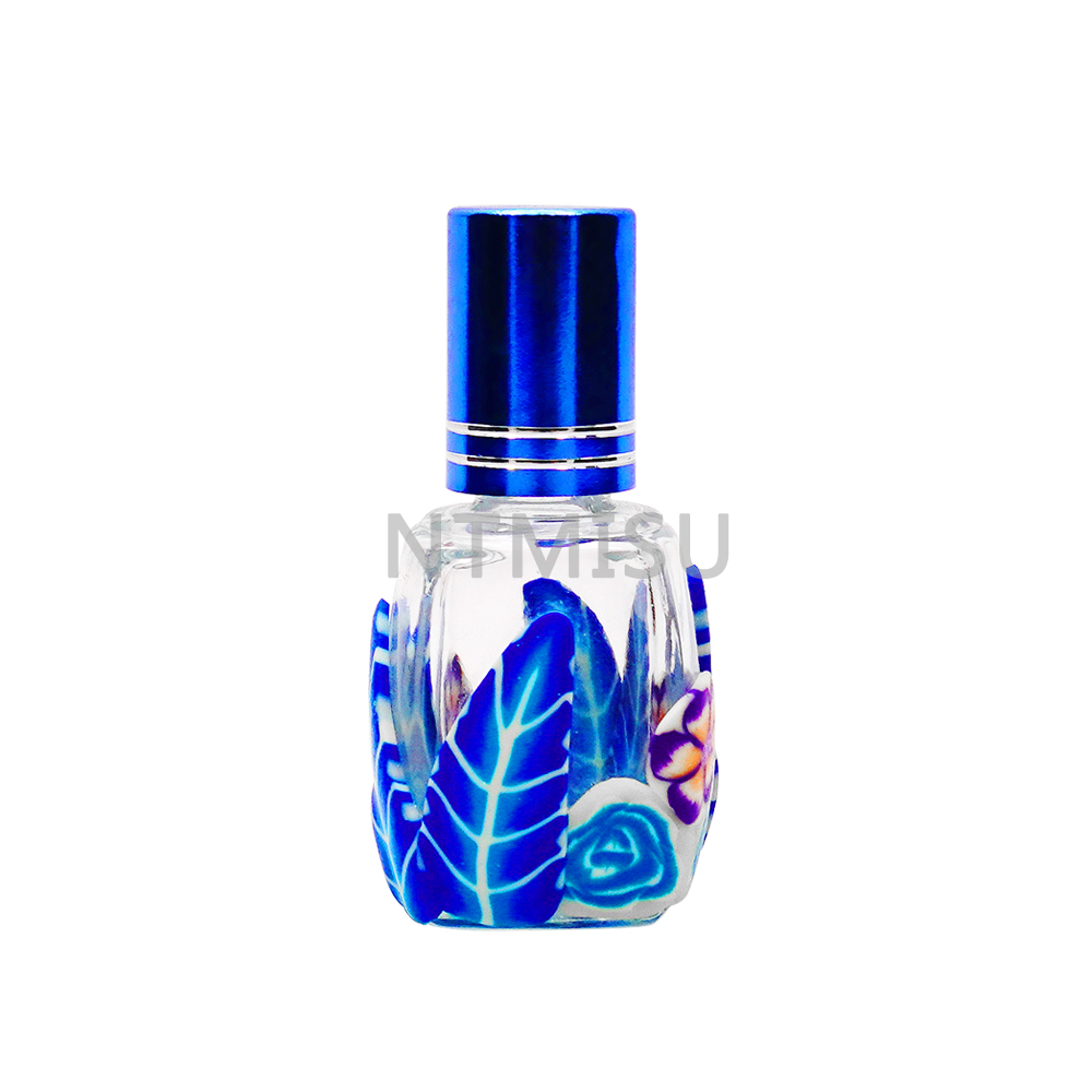 لفة زجاجية سعة 8 مل على زجاجة مع غطاء ألومنيوم للعطور