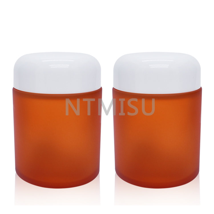 برطمان فارغ لمستحضرات التجميل من العنبر بوزن 3.3 أونصة