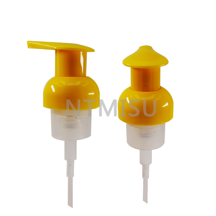 40 مللي متر مضخة رغوة صفراء رأس مضخة مستحلب PP فوهة بلاستيكية